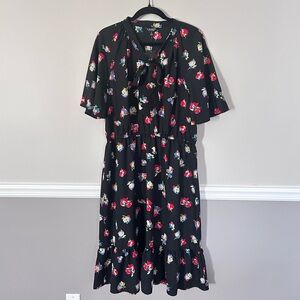 NWT Ralph Lauren Floral Black Dress